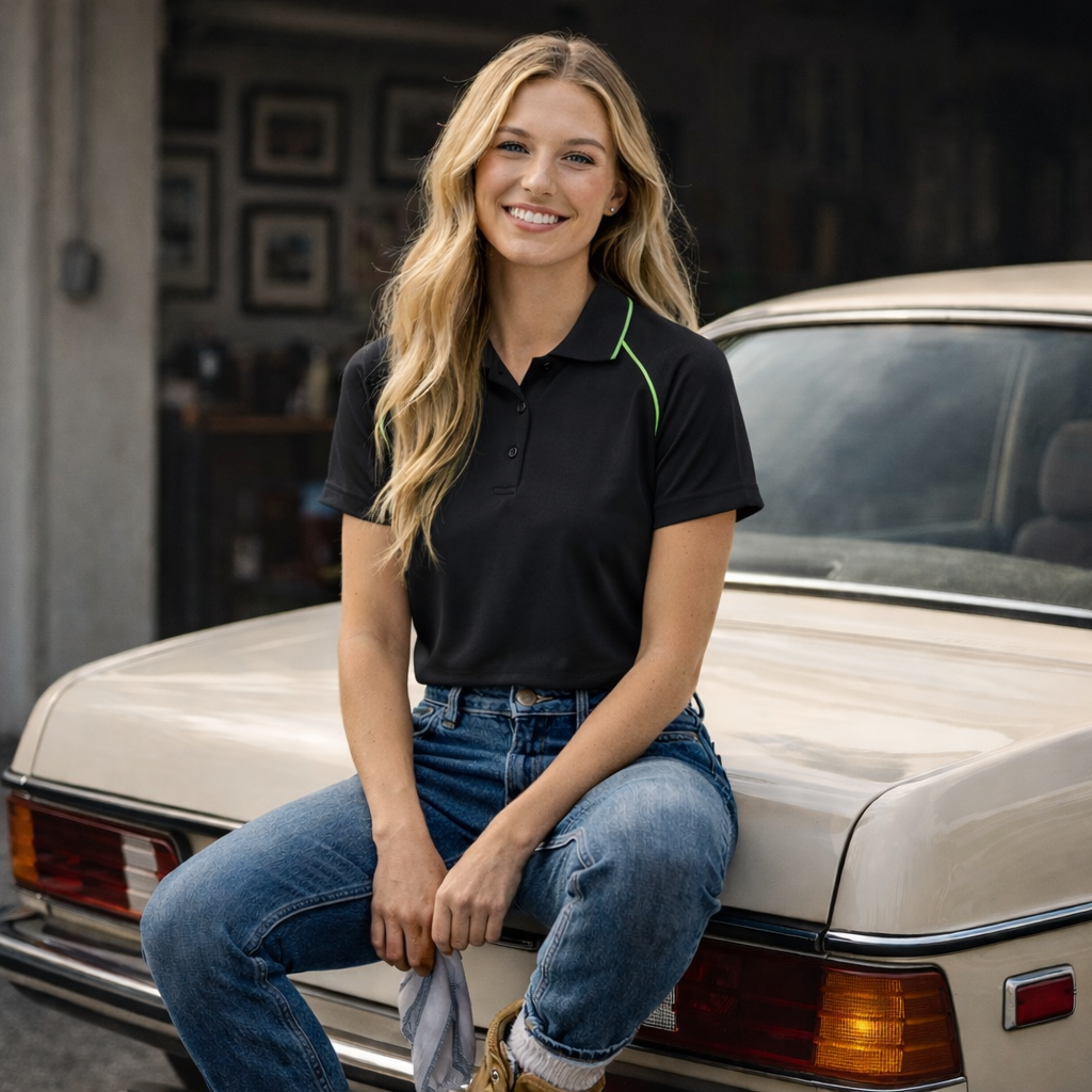 Ladies Iconic Raglan Polo