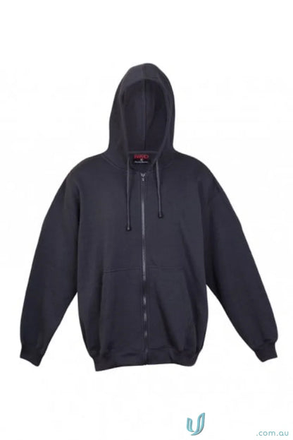 Black zip-up hoodie perfect for work uniforms or casual wear for ladies and juniors