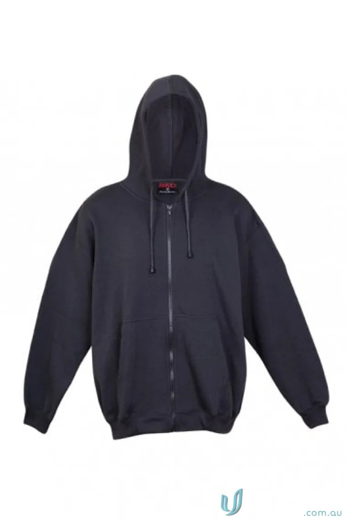 Black zip-up hoodie perfect for work uniforms or casual wear for ladies and juniors