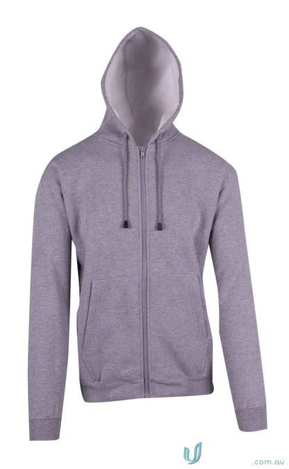 Gray hooded zip-up sweatshirt perfect for Ladies Junior Workwear or uniforms