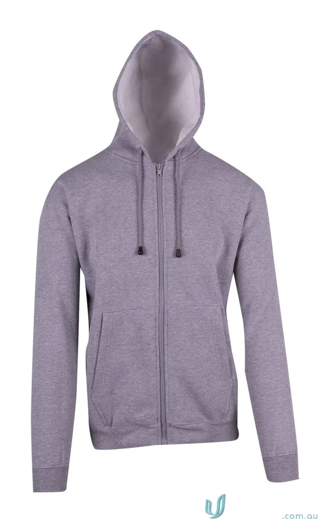 Gray hooded zip-up sweatshirt perfect for Ladies Junior Workwear or uniforms