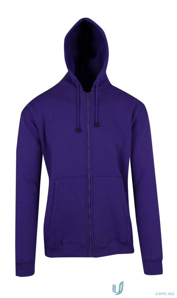Purple zip-up hoodie perfect for ladies juniors work uniforms or casual workwear