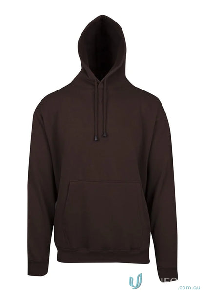 Dark brown ladies kangaroo pocket hoodie with cozy pocket hoodies style