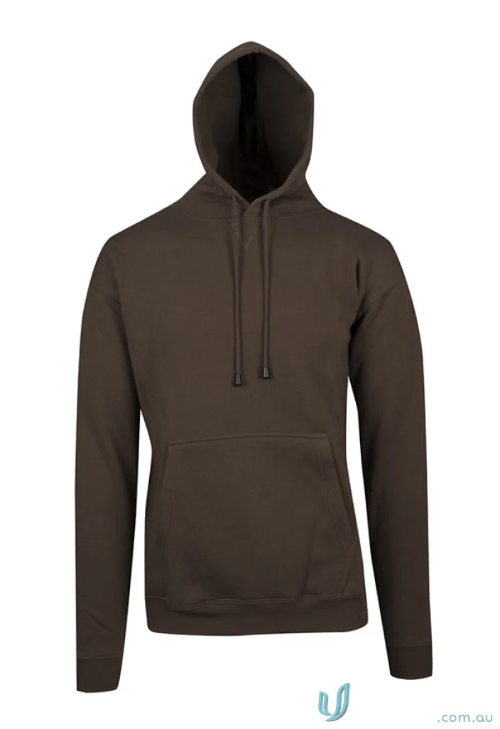 Plain brown Ladies Kangaroo Pocket Hoodies with a cozy kangaroo pocket for everyday wear