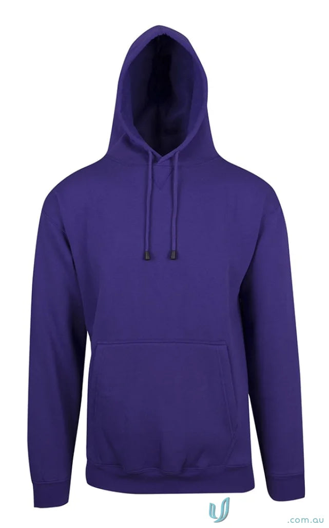 Purple Ladies Kangaroo Pocket Hoodies with front pouch pocket and drawstring hood