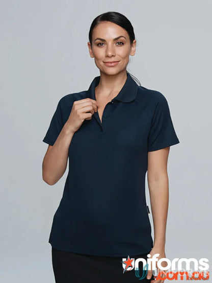 Ladies Keira Polo navy blue shirt perfect for workwear and uniforms