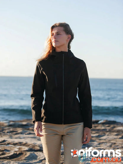 Woman wearing Ladies Kepler Jacket with double-knit mesh interior in a premium urban style