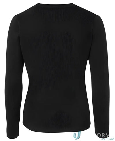 Black long-sleeved ladies knitted cardigan with classic fit construction, acrylic blend perfect combo
