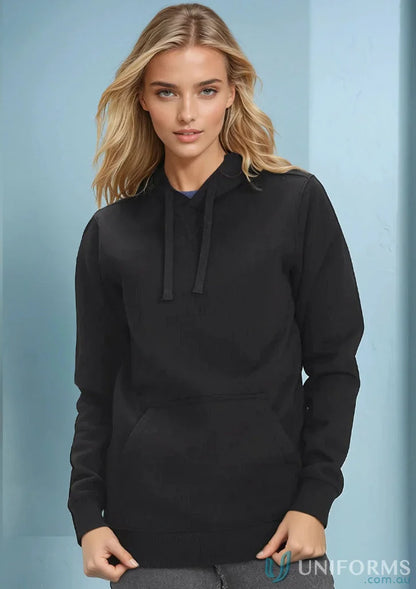 Ladies Krue Hoodie black hooded sweatshirt from collection ladies sw760l biz perfect casual wear