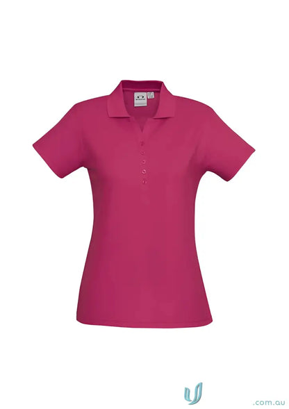 Fuchsia Ladies Talon Short Polo Shirt for Workwear Game - Ladies Krue Polo