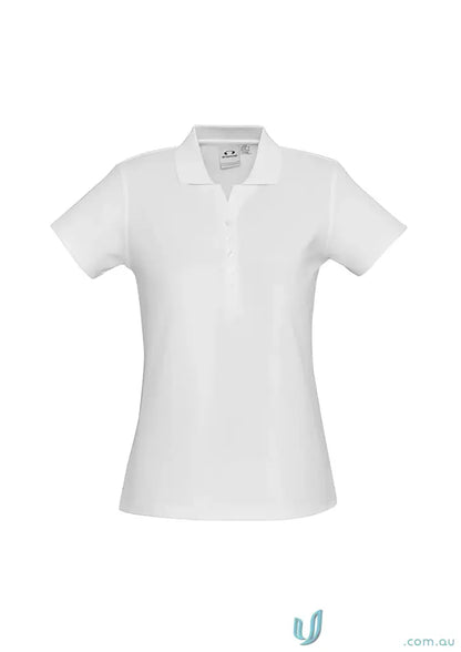 Ladies Talon Short white polo shirt from Krue Polo, perfect for workwear game