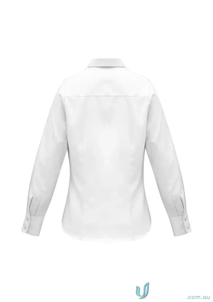 Women’s luxe long sleeve premium cotton shirt with classic collar and cuffs