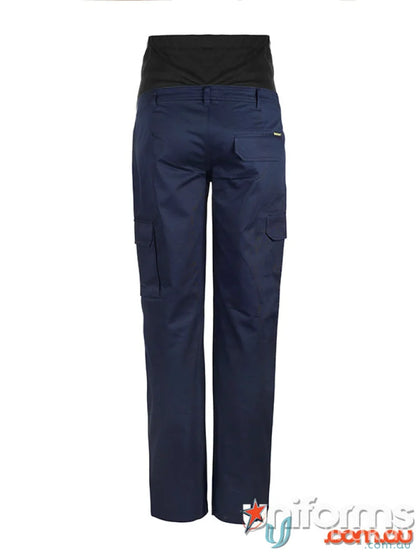 Navy blue ladies maternity cargo pants with reinforced stress points, perfect workwear ladies maternity