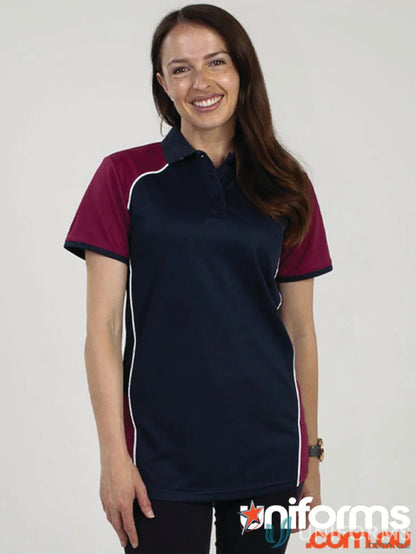 Woman in Ladies McPherson Polo showcasing cooldry moisture management and recycled fibres