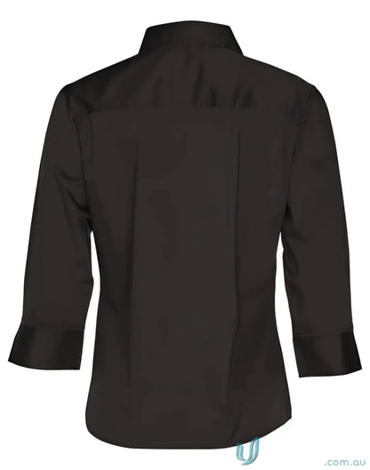 Black three-quarter sleeve military shirt for ladies spirit with buttons, M8913 women’s style