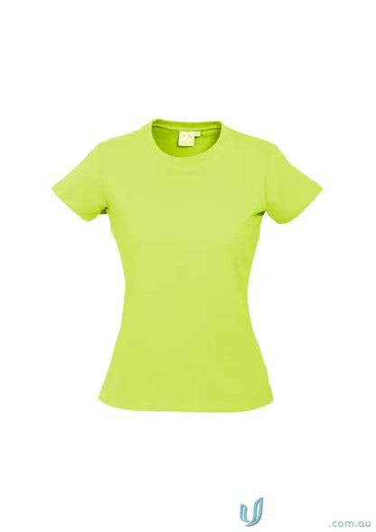 Lime green Ladies Newport Tee from t10022 Biz Collection ice short sleeve tee for ladies ice short