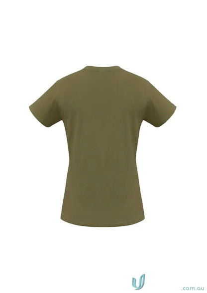 Olive green Ladies Newport Tee from t10022 Biz Collection, ice short sleeve tee