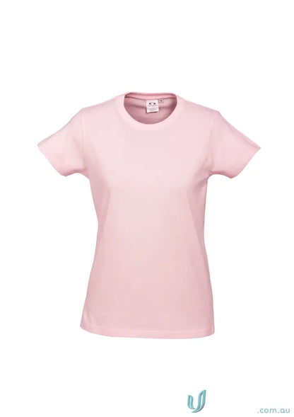 Ladies Newport Tee ice short sleeve tee in light pink from t10022 biz collection