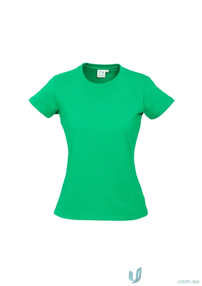 Vibrant green Ladies Newport Tee from t10022 Biz Collection, ice short sleeve tee
