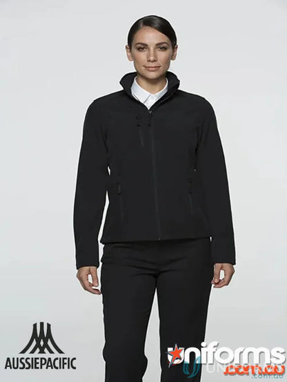 Ladies Olympus Jacket 3-layer performance softshell with chest zip pocket in black
