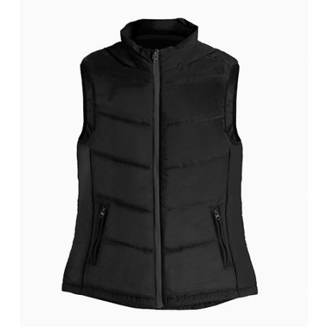 Ladies' Stencil Outlander Eco-Thread Recycled Insulated Sleeveless Vest with Rollaway Hood