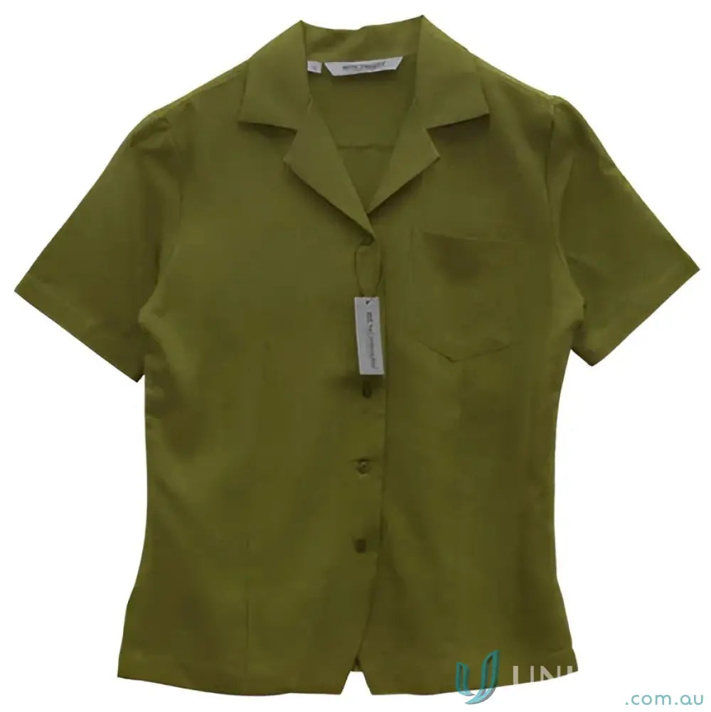 Olive green women’s cooldry short sleeve spirit ladies overblouse from Winning Spirit Ladies