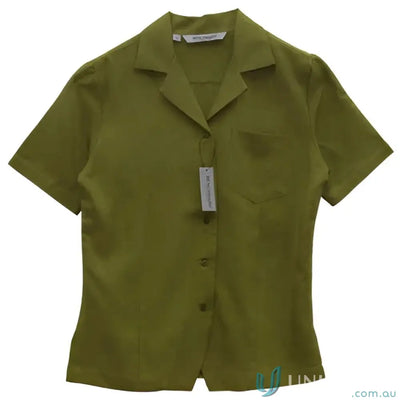 Olive green womens cooldry short sleeve spirit ladies overblouse from Winning Spirit Ladies