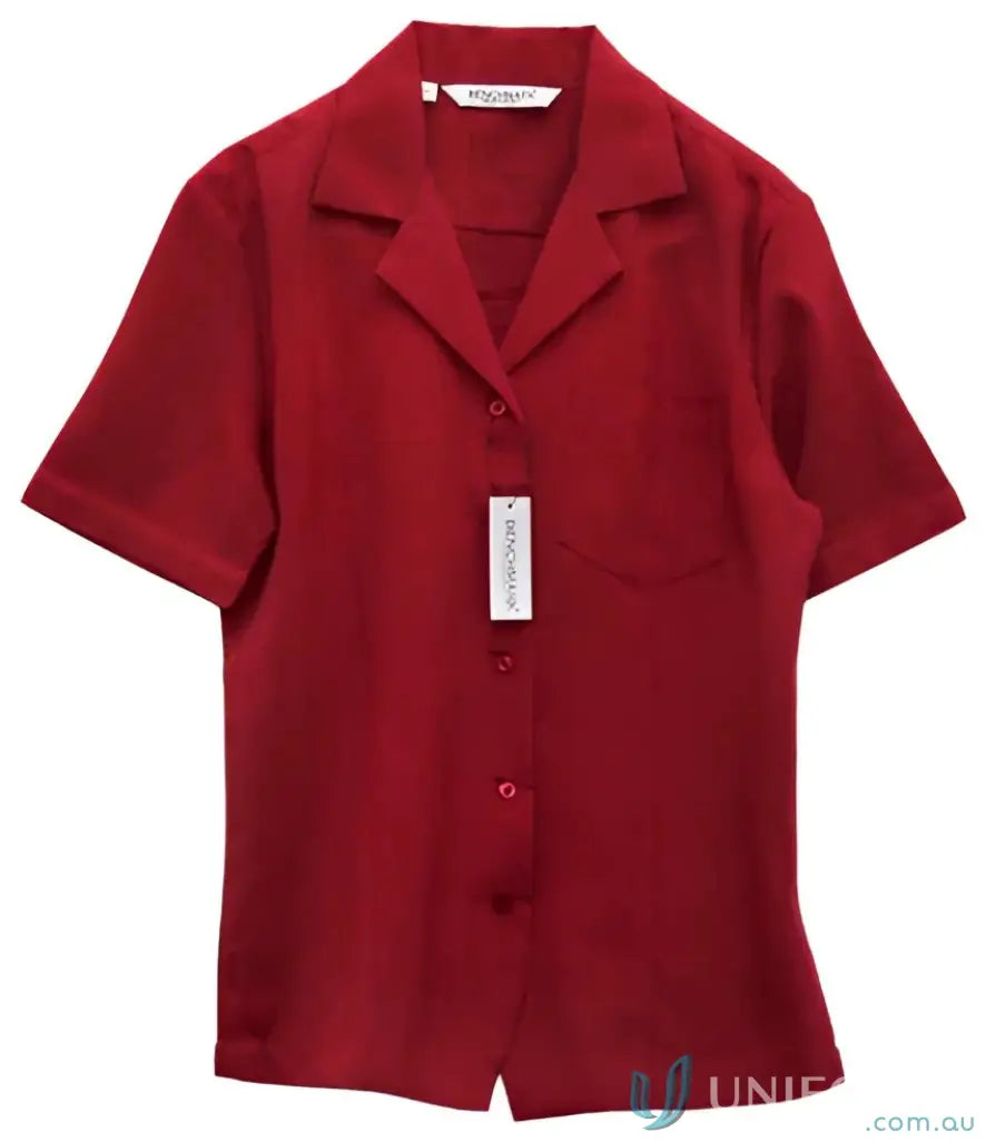 Winning Spirit Ladies overblouse in red, women’s CoolDry short-sleeved shirt style