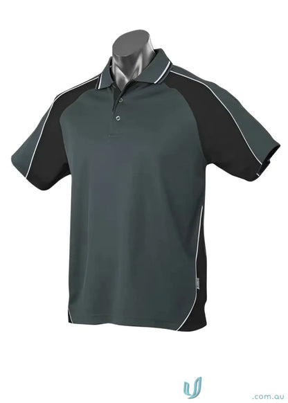 Gray and black Ladies Panorama Polo shirt ideal for uniforms and workwear pickup