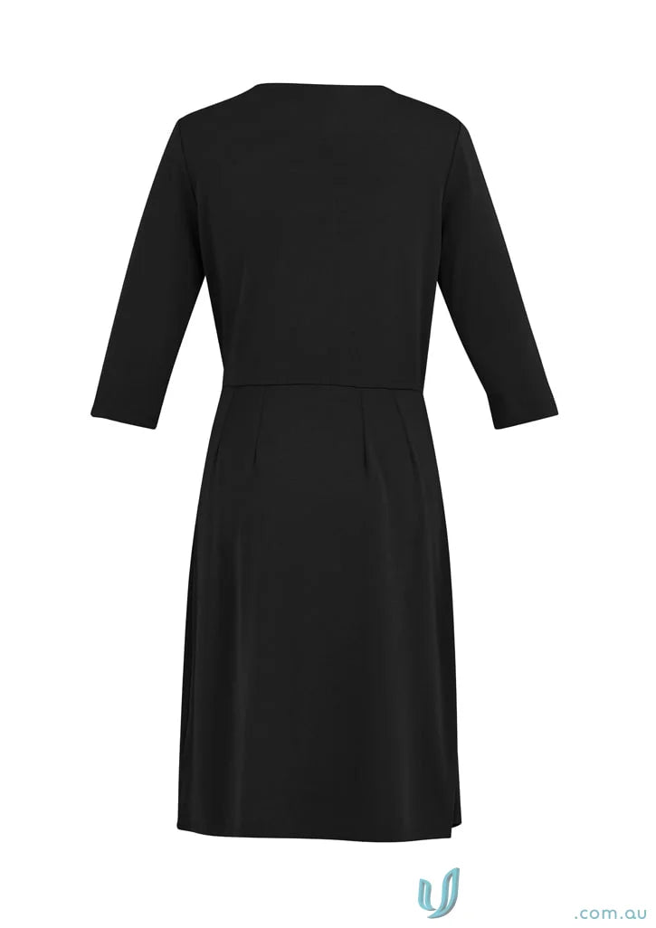 Black knee-length women’s Paris dress with three-quarter sleeves from Biz Collection Women’s