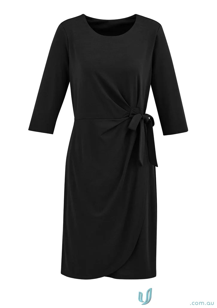 Ladies Paris Dress black wrap dress with tie from Biz Collection Women’s Paris Dress