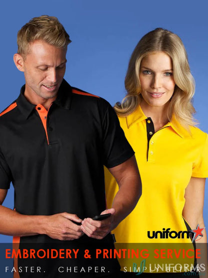 Ladies Paterson Polo with two-tone fabric, perfect for casual workwear or uniforms