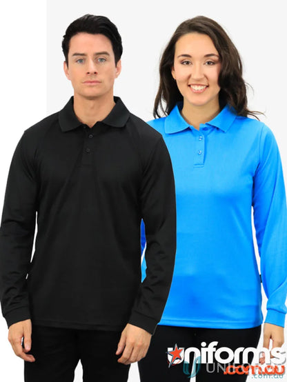 Ladies Phoenix LS Polo with cooldry moisture management tech and comfy long sleeve polo style