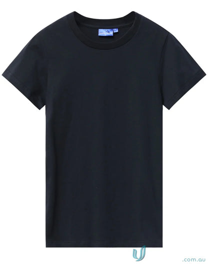 Black Ladies Premium Brighton Tee made from comfy combed cotton for a casual look