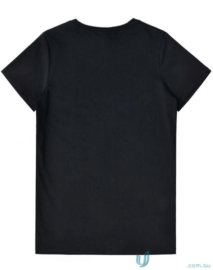 Black short-sleeved Brighton Premium Ladies Premium Cotton T-Shirt made of combed cotton