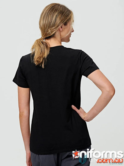 Black ladies premium Brighton Tee made of comfy combed cotton for a casual look