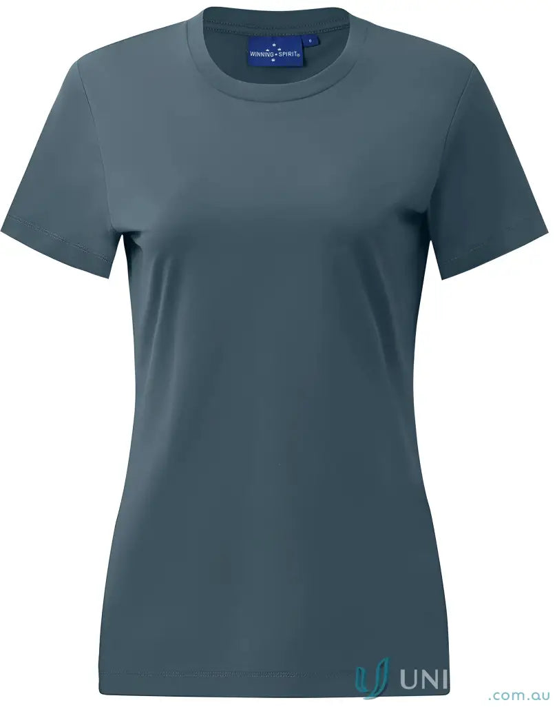 Ladies Premium Mornington T-Shirt in solid blue-gray, perfect for winning spirit ladies
