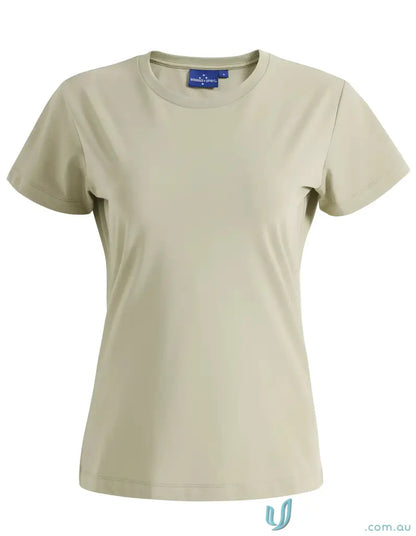 Ladies Premium Mornington T-Shirt in Beige showing stylish short-sleeved design
