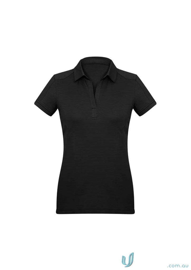 Black ladies profile polo shirt from P706LS Ladies Profile, perfect for feeling fresh