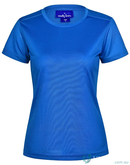 Vibrant blue Ladies RapidCool Ultra Light Tee women’s athletic short sleeve shirt