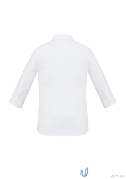 White long-sleeved Ladies Regent Cotton Shirt from the s912lt Biz Collection for women