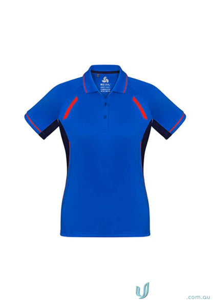 Blue and navy Ladies Renegade Polo from Biz Collection P700LS Biz for women