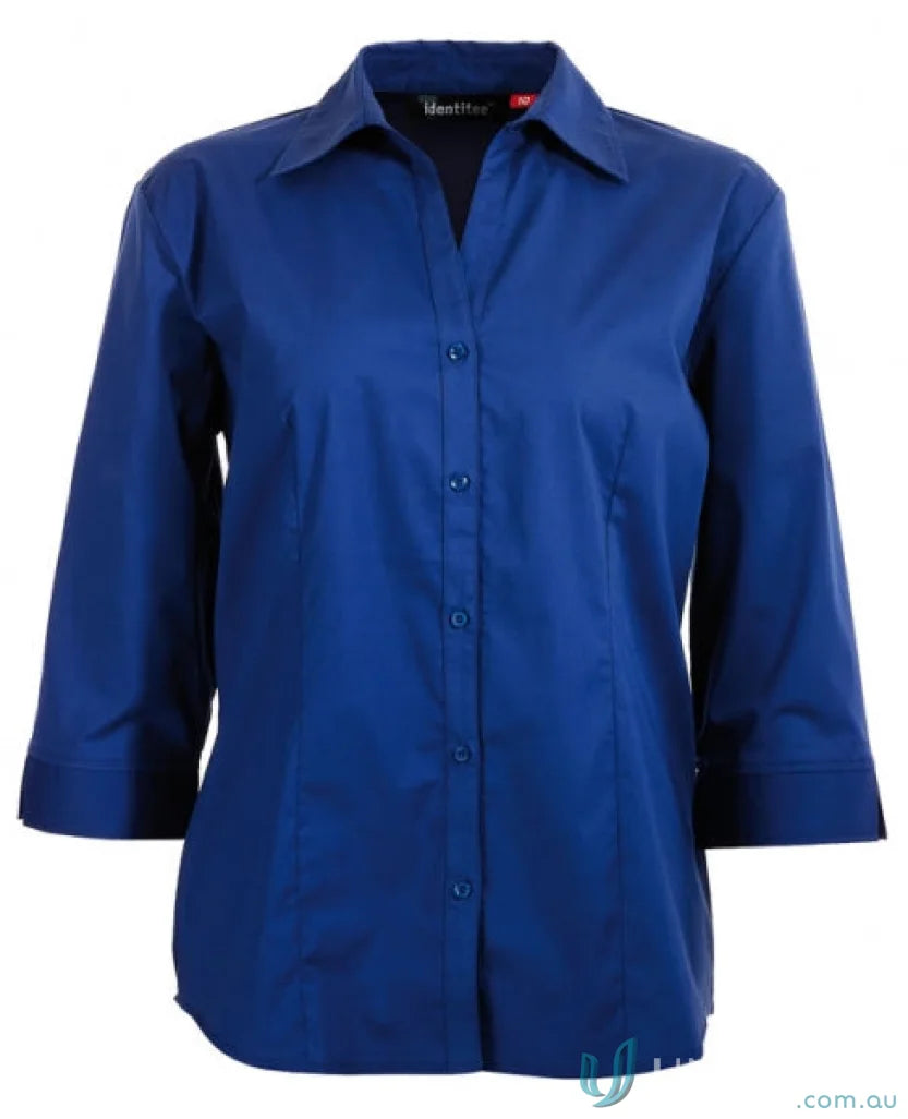Ladies Rodeo royal blue 3Qtr Sleeve Shirt perfect for rodeo and casual wear