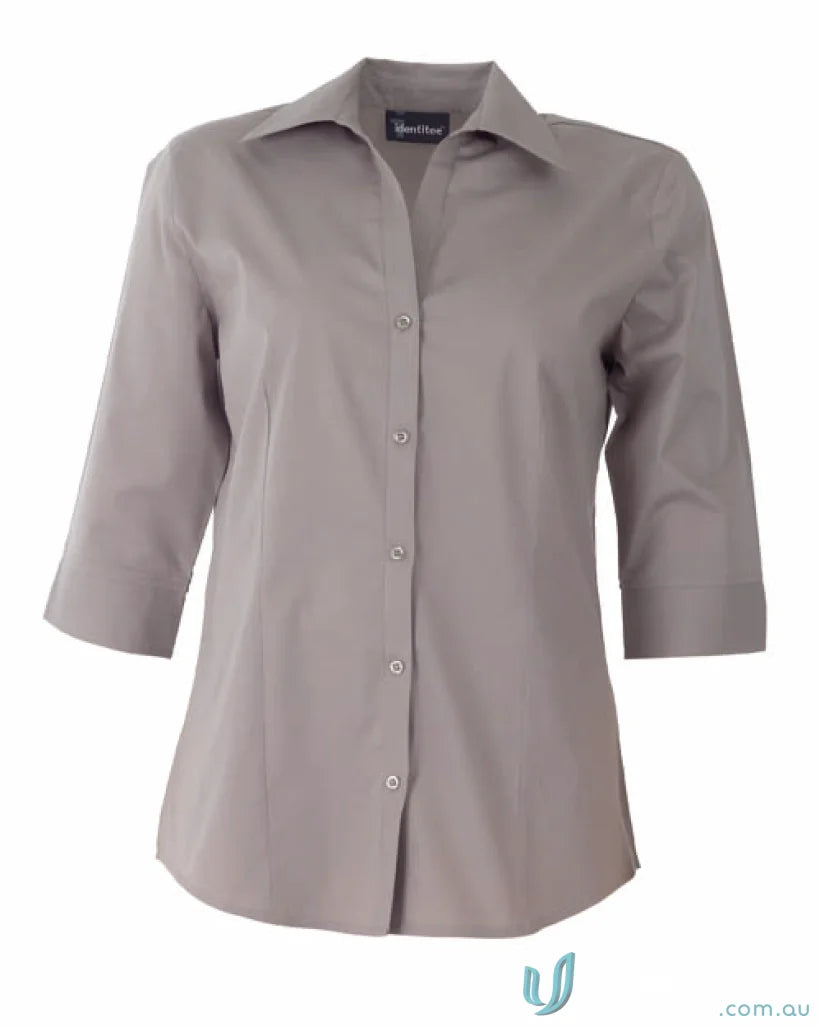 Ladies Rodeo S/S Shirt in taupe, perfect workwear or uniforms for women