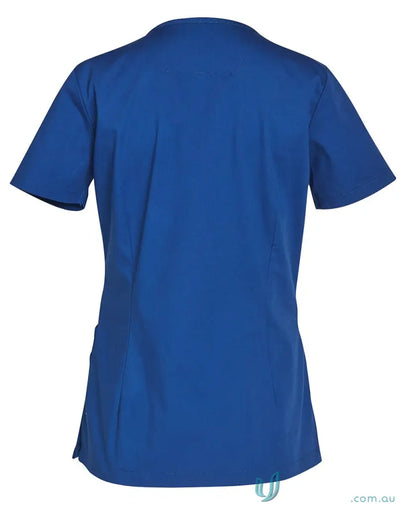 Blue Winning Spirit Ladies Scrub Top perfect for healthcare professionals