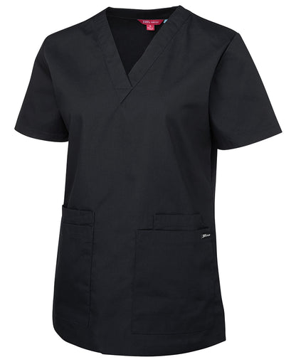 Ladies Scrubs Top - Black / W(06) - Healthcare