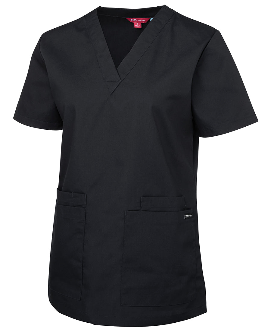 Ladies Scrubs Top - Black / W(06) - Healthcare