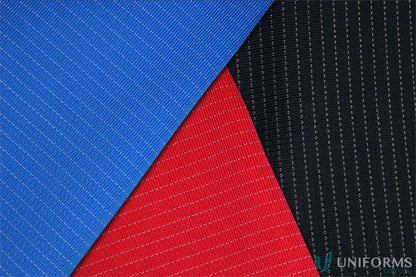 Textured blue, red, and black fabric for Ladies SilverTech Top workwear, cool dry® uniforms