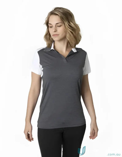 Ladies Soft Touch Shoulder Polo with aegis microbe shield and cooldry moisture management