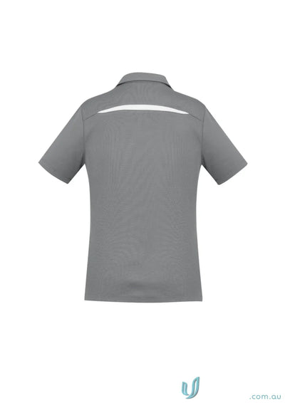 Gray short-sleeved polo shirt from Ladies Sonar Polo in the Biz Collection Ladies, feeling fresh